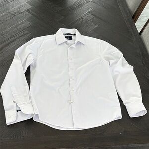 Ben Sherman Textured White Button-Up Shirt 14/14.5 32/33